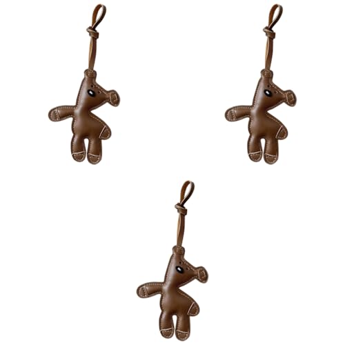 ZIBUYU® Fashion Bag Charm for Backpack Handbag PU Brown Bear Cute Little Keychain Chic Pendent Metal Gift for Girls Women 3PCS ZIBUYU® Fashion Bag Charm for Backpack Handbag PU Brown Bear Cute Little Keychain Chic Pendent Metal Gift for Girls Women 3PCS